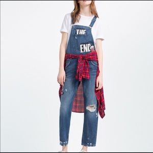 Zara Overalls Distressed Lmtd Edition 2/Patches